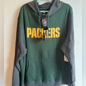 NFL x Darius Rucker Green Bay PACKERS Charcoal/ Green Pullover Hoodie 2XL NWT